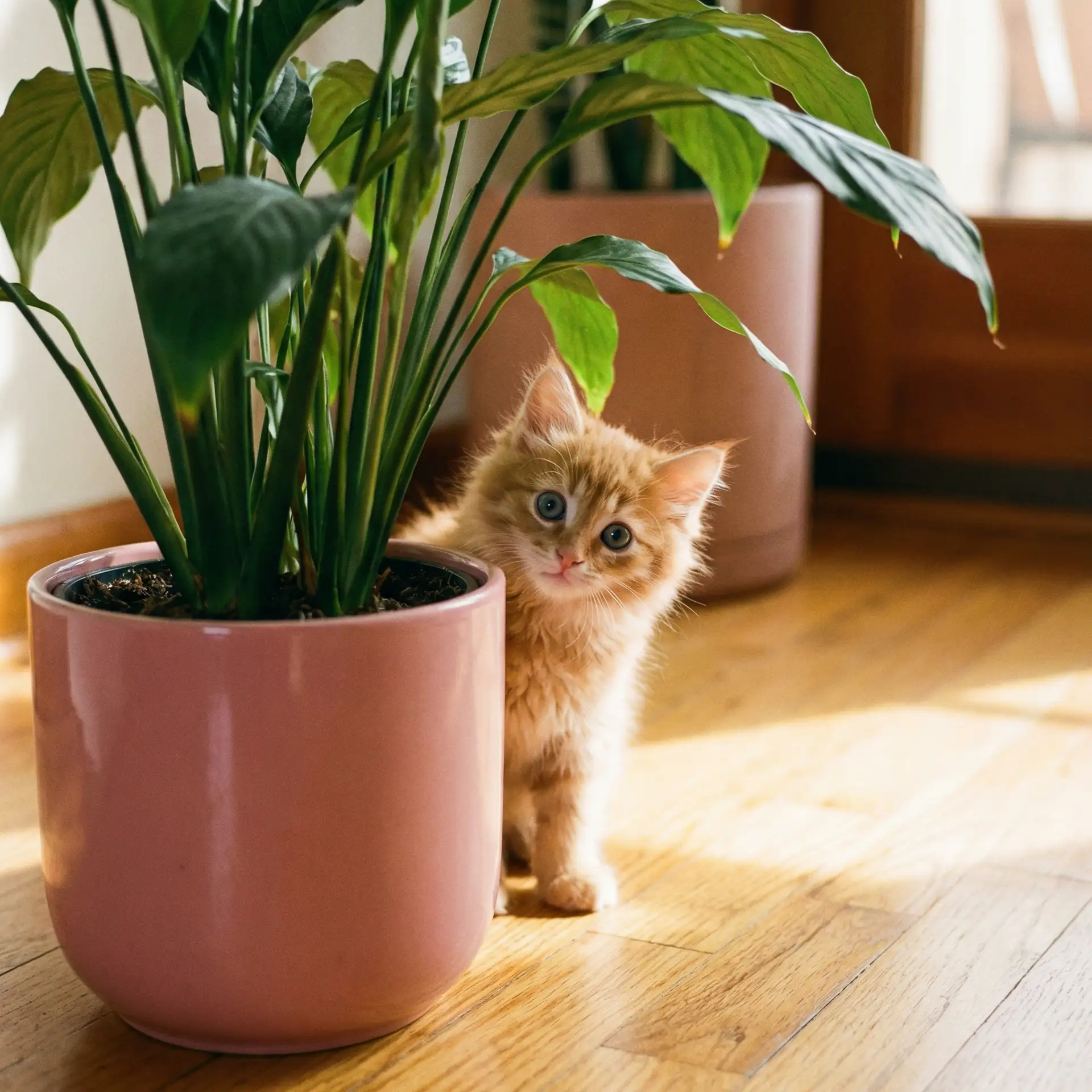 小猫从花盆后探头 - 和美女啪啪啪动态图